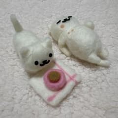 니들 펠트로 고양이 아츠메 2개 세트