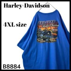 ハーレーダビッドソン オーランド Tシャツ ブルー 青 超ビッグサイズ
