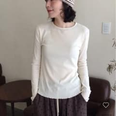 ABLE&CO 長袖 リブカットソー ホワイト nuguのサムネイル