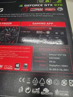 MSI GEFORCE GTX970 GAMING4G 箱付き 動作確認済みのサムネイル