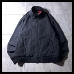 00s OLD NAVY スイングトップ ハリントンジャケット 黒 チェック裏地 