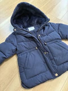 【美品】ZARA キッズ 中綿コート ネイビー 122CMのサムネイル