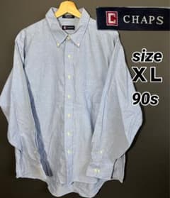 90s 00s CHAPS オックスフォード BD長袖シャツ XL相当 旧タグのサムネイル