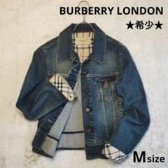 バーバリーロンドン デニム ジャケット ノバチェック イタリア製 ロゴ