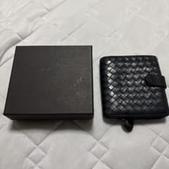 BOTTEGA VENETA 二つ折り財布 イントレチャート ブラックのサムネイル