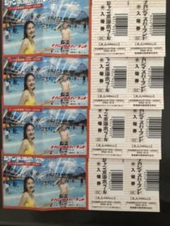 【値下げ】ナガシマスパーランドのジャンボ海水プール 招待チケット 大人4枚のサムネイル
