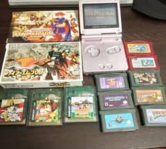 ゲームボーイアドバンス SP ピンク + ゲームソフト13本のサムネイル