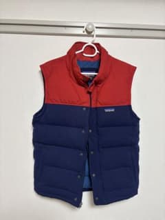 美品】 Patagonia ダウンベスト ネイビー&レッド - メルカリ