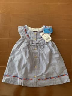 【新品未使用】タグ付き　sergent major 刺繍　ストライプ　ワンピースのサムネイル