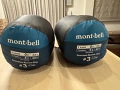mont-bell Burrow Bag 3 寝袋 青色 2個セットのサムネイル