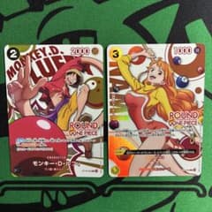 ワンピースカードゲーム ラウンドワン プロモ ルフィ ナミ 2枚のサムネイル