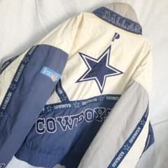 90s NFL cowboys カウボーイズ ゆるダボ ナイロンジャケット