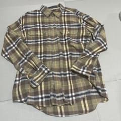 【90s/オールドトミー】トミーヒルフィガー チェック ネルシャツ L ブラウンのサムネイル