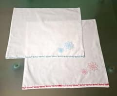 ハンドメイド 刺繍 サラシ 布巾のサムネイル