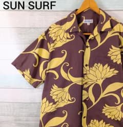 SUN SURF 花柄 アロハシャツ XL 濃茶 - メルカリ