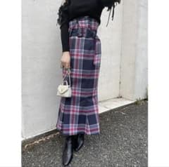 snidel★チェック柄 ハイウエストスカート 0サイズ 美品のサムネイル