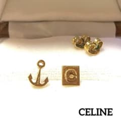 ヴィンテージ セリーヌ CELINE ピアス アンカーモチーフ 