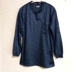 ダークブルー 長袖カットソー作業着Mサイズ