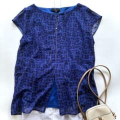 ICB アイシービー ゆったり 幾何学柄 レイヤード フレンチスリーブ 
