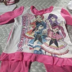 ピンク キャラクタープリント 長袖パジャマセットのサムネイル