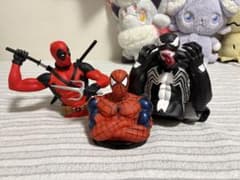 Marvel Figure Piggy Bank 3-Piece Set: Deadpool, Spider-Man, Venom