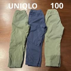 UNIQLO 裏地フリース暖パン　100サイズ3本のサムネイル