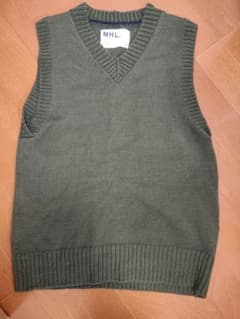 マーガレットハウエル MARGARET HOWELL ニットベスト カシミヤ混 L 黒