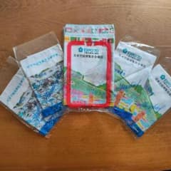 【超希少】1970年大阪万博記念限定配布品　会場図全景デザイン　ハンカチ5枚組のサムネイル
