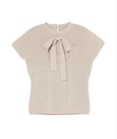 andmary Emily ribbon knit tops beigeのサムネイル