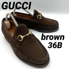 美品　GUCCI グッチ ホースビットローファー ブラウン スウェード36 B 美品 GUCCI グッチ ホースビットローファー ブラウン スウェード36 B