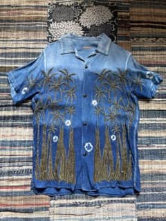 kapital パームツリー刺繍 アロハシャツ　絞り染め kapital パームツリー刺繍 アロハシャツ 絞り染め - メルカリ