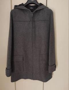 A.P.C. ウール フーデッドコート グレー　XS