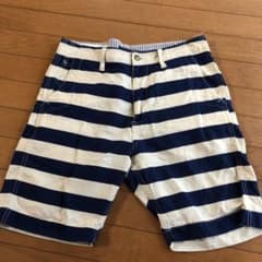 kafika リネン　ハーフパンツ メンズ ショートパンツ ボーダーのサムネイル