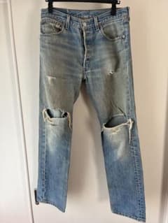 偽*r様 Levi’s 501XX USA製 ボタン裏524 ダメージ加工 デニ 偽*r様 Levi's 501XX USA製 ボタン裏524 ダメージ加工 デニ - メルカリ