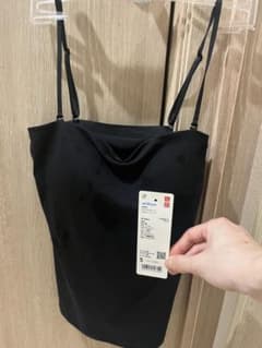 UNIQLO エアリズムコットンブラキャミソール　Sサイズのサムネイル