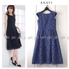 ANAYI 配色ラッカバンレース タックワンピース - メルカリ