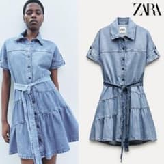 ZARA】ZW COLLECTION デニムミニワンピース - メルカリ
