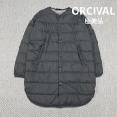 極美品✨️オーシバル ライトダウンコート グレー 1 ノーカラー キルティング 極美品✨️オーシバル ライトダウンコート グレー 1 ノーカラー
