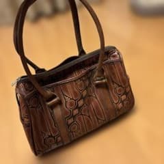 海外ヴィンテージ ブラウンレザー ミニボストン ① - メルカリ