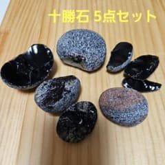 十勝石 5点セット 黒曜石 オブシディアン 北海道産 国産 鉱物 天然石