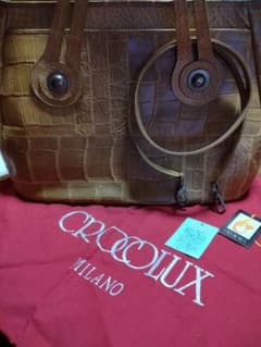 CROCOLUX MILANO ITALY クロコラックス ショルダー付 バッグ - メルカリ