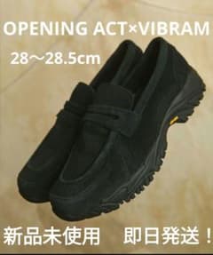 VIBRAM×OPENING ACT リアルレザースウェードローファースニーカー