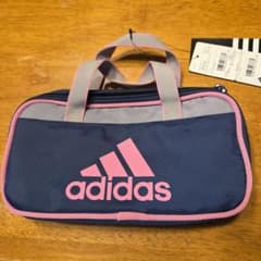 adidas ミニバッグ ポーチ ネイビー ピンクのサムネイル