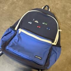 交渉OK ファミリア familiar 車刺繍 リュック ネイビー/ブルー - メルカリ