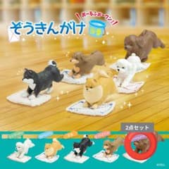 ぞうきんがけ当番　ラブラドールレトリバー　ガチャガチャ　2点セットのサムネイル