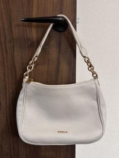 FURLA フルラ F7770 チェーン ホーボーバッグ レザー グレージュ 