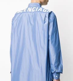 BALENCIAGA ストライプ　ロゴシャツのサムネイル