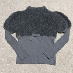 エムズグレイシー　ハイネック　シャギーニット　パフスリーブ　サイズ38 エムズグレイシー ハイネック シャギーニット パフスリーブ サイズ38