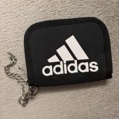adidas 二つ折り財布 チェーン付き ブラックのサムネイル