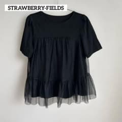 ストロベリーフィールズ ブラック　チュール付　チュニック風　Tシャツのサムネイル